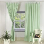 Sage Green 100% Cotton Window / Door Curtains