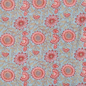 Sanganer Handmade Floral Print Cotton Fabric - Image 4
