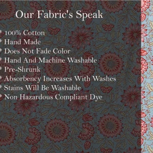 Sanganer Handmade Floral Print Cotton Fabric - Image 5