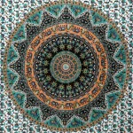 Sea Green Elephant Mandala Printed Home Decorative Tapestry - Image 3