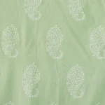 Sea Green Paisley Printed Cotton Fabric - Image 4