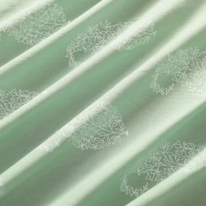Sea Green Paisley Printed Cotton Fabric - Image 2