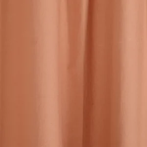 SET OF 2 Washed Cotton Tab Top Light Filtering Terracotta Curtains - Image 4