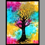 Tie Dye Tapestry Multi Color Tree of life Poster - Image 2