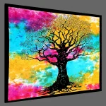 Tie Dye Tapestry Multi Color Tree of life Poster - Image 3