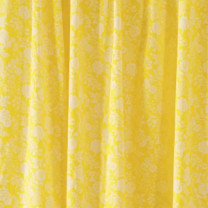 Traditional Handmade Yellow Floral Print Cotton Fabric - Image 3