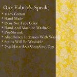 Traditional Handmade Yellow Floral Print Cotton Fabric - Image 5