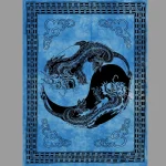 Turquoise Dragon Mandala Tapestry - Image 2