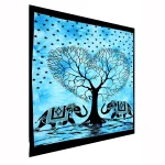 Turquoise Elephant Heart Tree of Life Printed Poster - Image 3