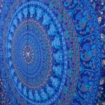Turquoise Elephant Mandala Printed Tapestry - Image 3