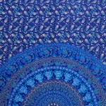 Turquoise Elephant Mandala Printed Tapestry - Image 4