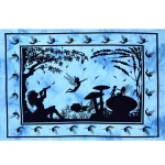 Turquoise Fairy Land Throw Mandala Tapestries - Image 2