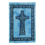 Turquoise Jesus Cross Wall Hanging Tapestry - Image 2