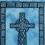 Turquoise Jesus Cross Wall Hanging Tapestry - Image 3