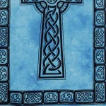 Turquoise Jesus Cross Wall Hanging Tapestry - Image 4
