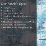 Turquoise Palm Tree Printed Running Cotton Fabric - Image 5