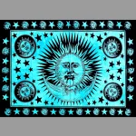 Turquoise Sun Moon Tapestry Handmade Wall Hanging - Image 2