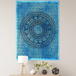 Turquoise Tie Dye Mandala Tapestry
