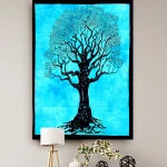 Turquoise Tree of life Print Wall Hanging