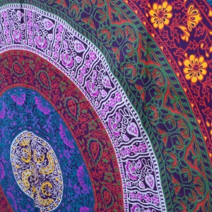 Violet Mandala Printed Wall Hanging Tapestry - Image 3