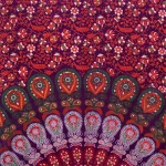 Violet Peacock Feather Mandala Printed Wall Hanging - Image 5