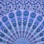 White Peacock Mandala Printed Tapestry - Image 5