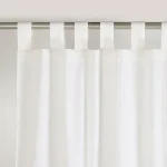 White Solid/Plain Curtains Handmade Cotton Balcony Decor 2 PC - Image 3