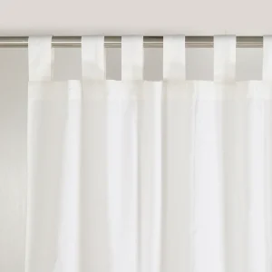 White Solid/Plain Curtains Handmade Cotton Balcony Decor 2 PC - Image 3