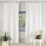 White Solid/Plain Curtains Handmade Cotton Balcony Decor 2 PC - Image 2