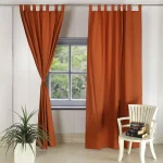 Windows & Door Decorative Brown Color Cotton Curtains