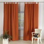 Windows & Door Decorative Brown Color Cotton Curtains - Image 2