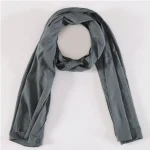 Woman's Indian Designer Wrap Gray Chiffon Scarf