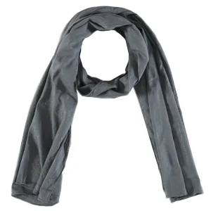 Woman's Indian Designer Wrap Gray Chiffon Scarf - Image 4