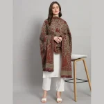 Women Beige Shawl, Winter Oversized Wool Stole