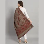 Women Beige Shawl, Winter Oversized Wool Stole - Image 7