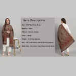 Women Beige Shawl, Winter Oversized Wool Stole - Image 8