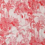 Women Cotton Fabric Red Forest Printed - Image 4