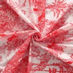 Women Cotton Fabric Red Forest Printed - Image 3