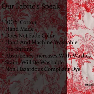 Women Cotton Fabric Red Forest Printed - Image 5