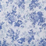 Women Dress Making Blue Flower Print Cotton Fabric - Image 4