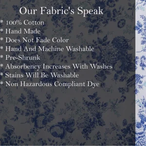 Women Dress Making Blue Flower Print Cotton Fabric - Image 6