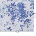 Women Dress Making Blue Flower Print Cotton Fabric - Image 5