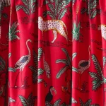 Women Dressmaking Red Forest Print Voile Cotton Fabric - Image 3