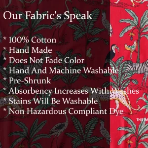 Women Dressmaking Red Forest Print Voile Cotton Fabric - Image 5