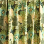 Women Green Dress Making Peacock Print Fabric - Image 2