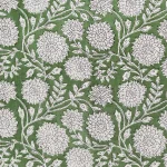 Women Green Floral Print Cotton Fabric - Image 4