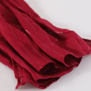 Women Long Chiffon Scarf Red Chiffon Dupatta - Image 3