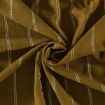 Women Long Cotton Linen Olive Green Scarf - Image 2