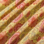 Women Yellow Floral Print Cotton Fabric