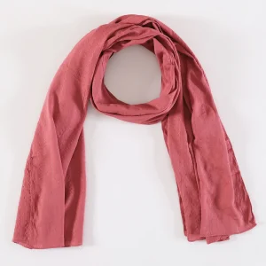 Women's Magenta Dupatta Silver Striped Wrap Chunni - Image 4